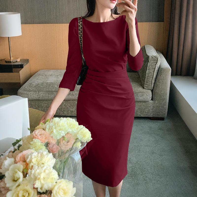 ZANZEA Женское повседневное летнее платье-футляр с круглым вырезом и рукавами 3/4 M вино красного
ZANZEA Женское повседневное летнее платье-футляр с круглым вырезом и рукавами 3/4 M вино красного