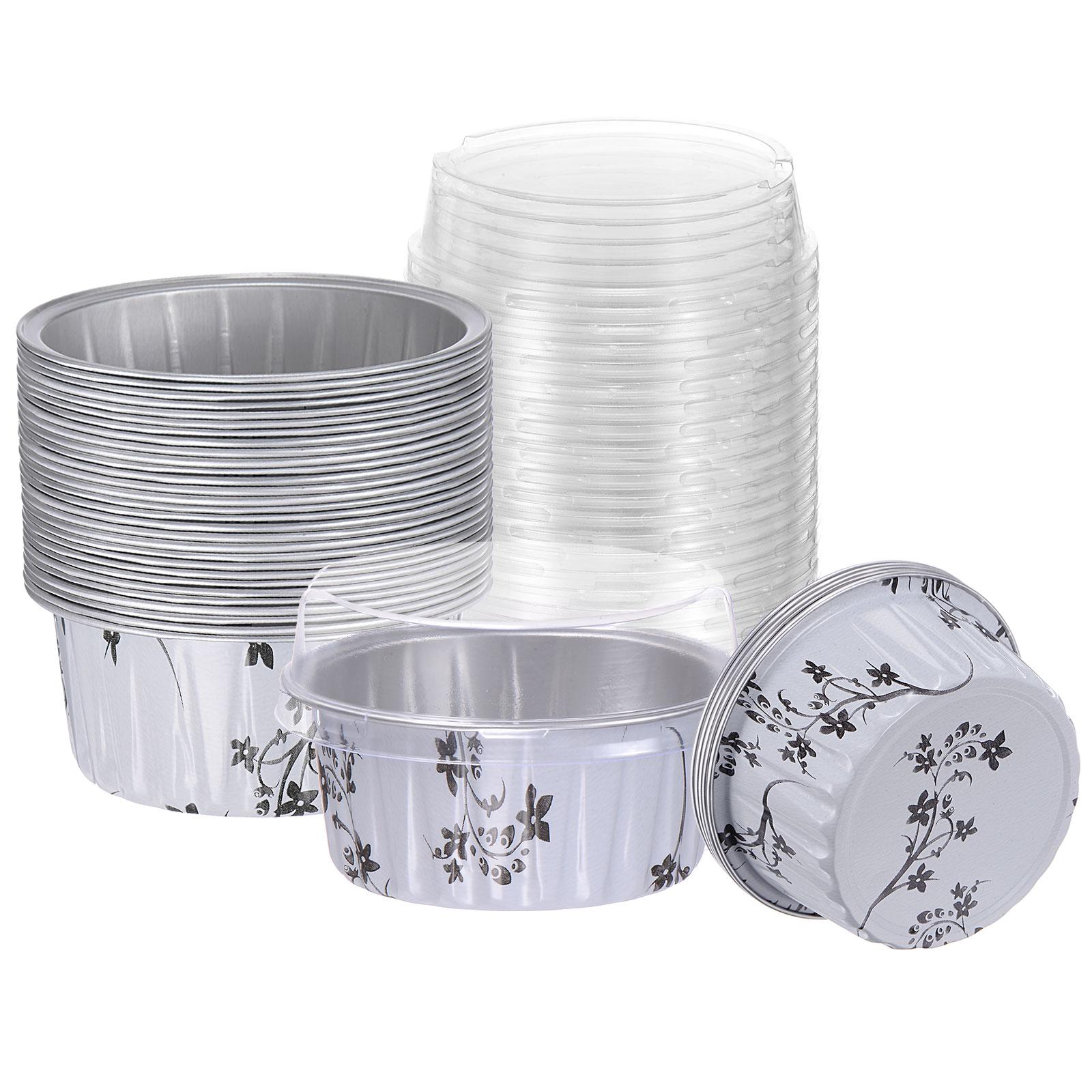 100Pcs Baking Cups with Lids Aluminum Foil Liners Mini Disposable Containers Cups holders Cases Boxes Pans for Dessert Wedding
100Pcs Baking Cups with Lids Aluminum Foil Liners Mini Disposable Containers Cups holders Cases Boxes Pans for Dessert Wedding