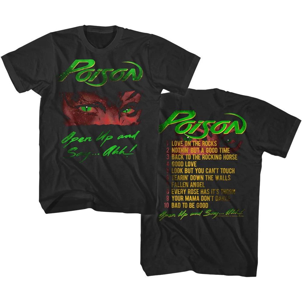 Poison Open Up and Say Ahh Album Cover Men s T shirt Devil Eyes Rock Band Merch S
Poison Open Up and Say Ahh Album Cover Men s T shirt Devil Eyes Rock Band Merch S
