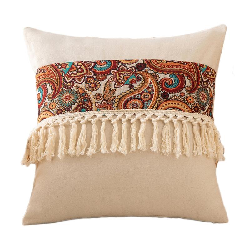 Decorative Pillow Case with Tassels and Fringe 45x45cm Vintaged Farm house Cushion Sleeve for Couch or Bed Decoration 45x45cm
Decorative Pillow Case with Tassels and Fringe 45x45cm Vintaged Farm house Cushion Sleeve for Couch or Bed Decoration 45x45cm