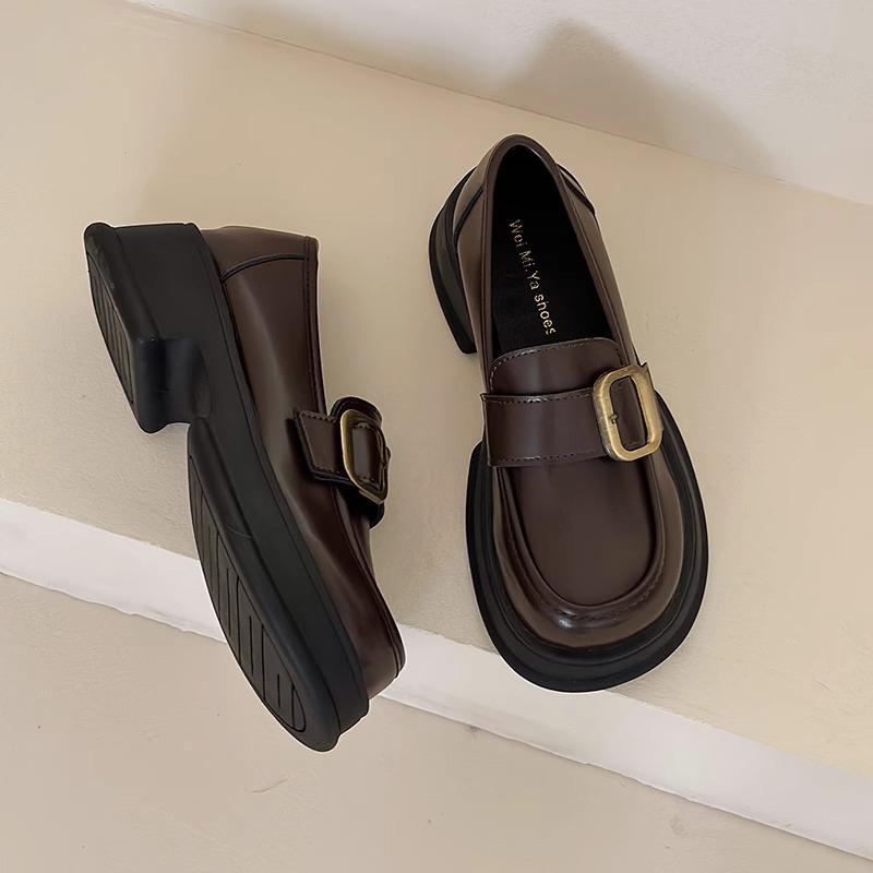 Metal buckle thick-soled thick-heeled loafers 2025 spring new college style with jk skirt French casual small leather shoes 40 коричневый
Metal buckle thick-soled thick-heeled loafers 2025 spring new college style with jk skirt French casual small leather shoes 40 коричневый