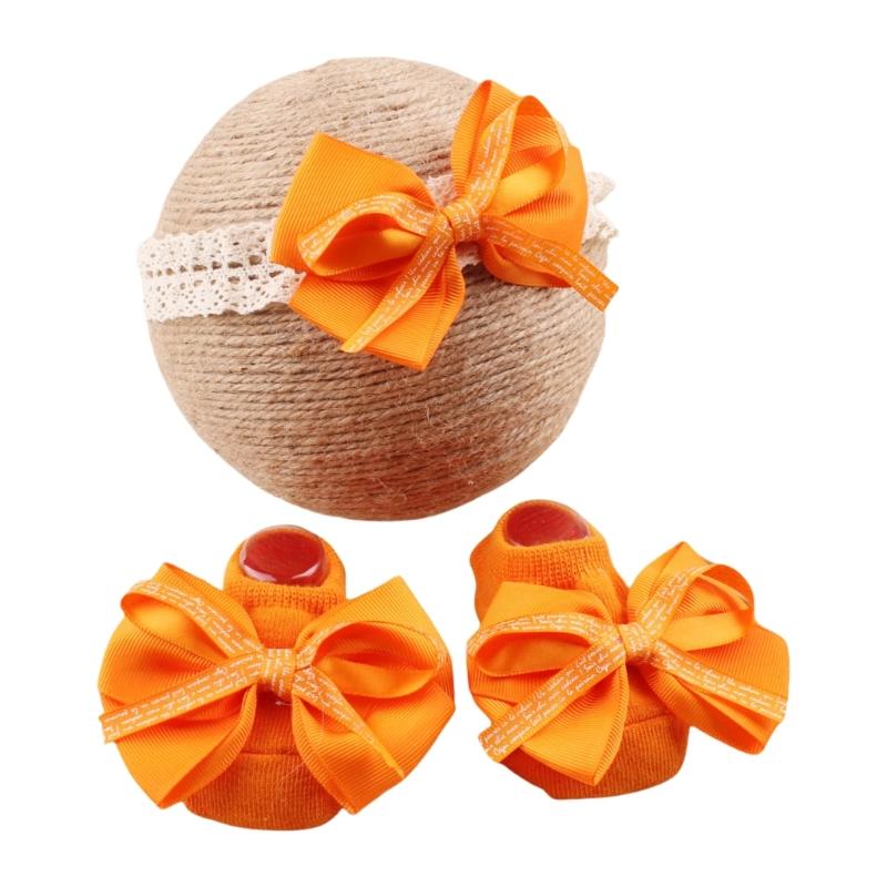 Infant Lace Headband Pairs with Not Slip Socks Fashionable Baby Lace Headband Socks Perfect for Photoshoots & Parties помаранчевий
Infant Lace Headband Pairs with Not Slip Socks Fashionable Baby Lace Headband Socks Perfect for Photoshoots & Parties помаранчевий