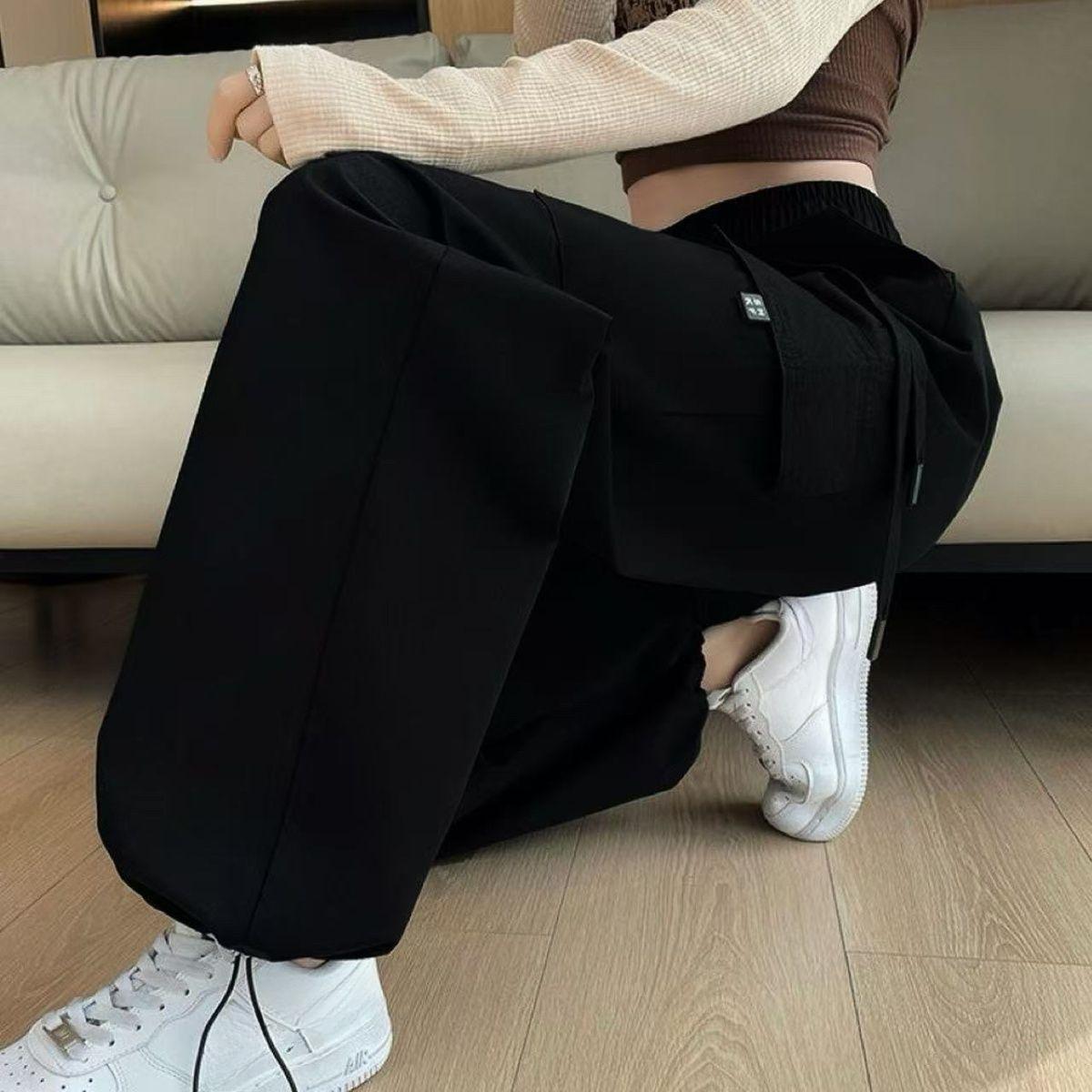 Black Utility Pants for Women - Casual Loose Fit High-Waisted Slimming Wide-Leg Floor-Length Straight-Leg Trousers 3XL
Black Utility Pants for Women - Casual Loose Fit High-Waisted Slimming Wide-Leg Floor-Length Straight-Leg Trousers 3XL