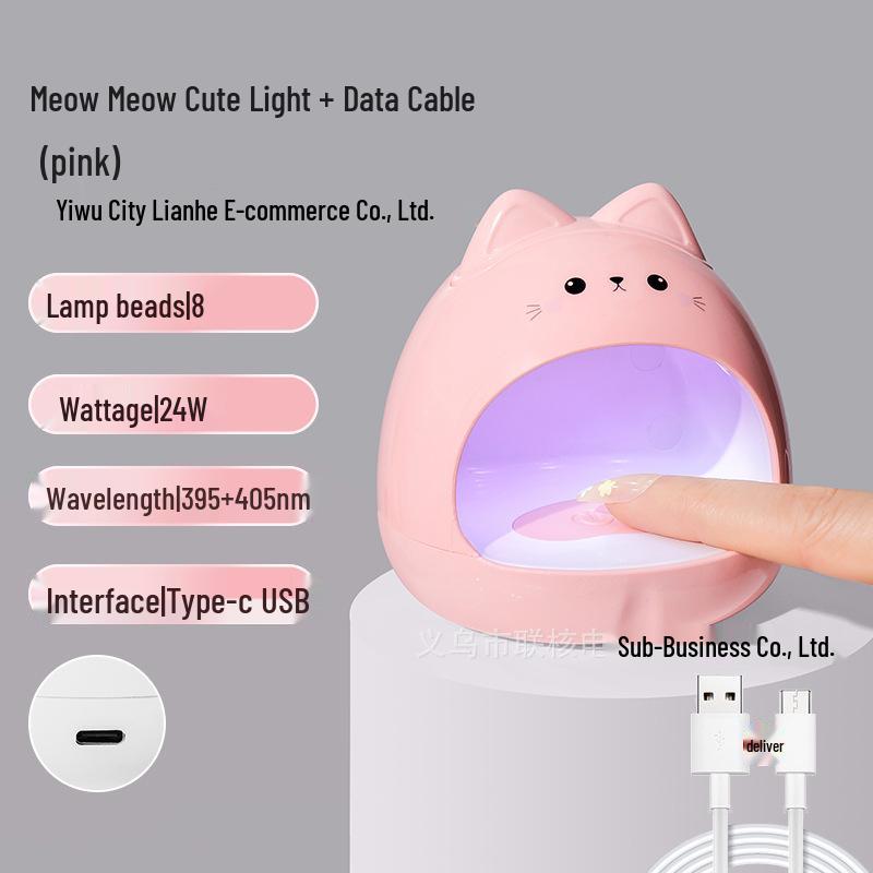 Милая Кошка LED Лампа для Ногтей - Быстросохнущая, Не Чернеющая, Мультяшный Дизайн для Гель-Лака. розовый
Милая Кошка LED Лампа для Ногтей - Быстросохнущая, Не Чернеющая, Мультяшный Дизайн для Гель-Лака. розовый