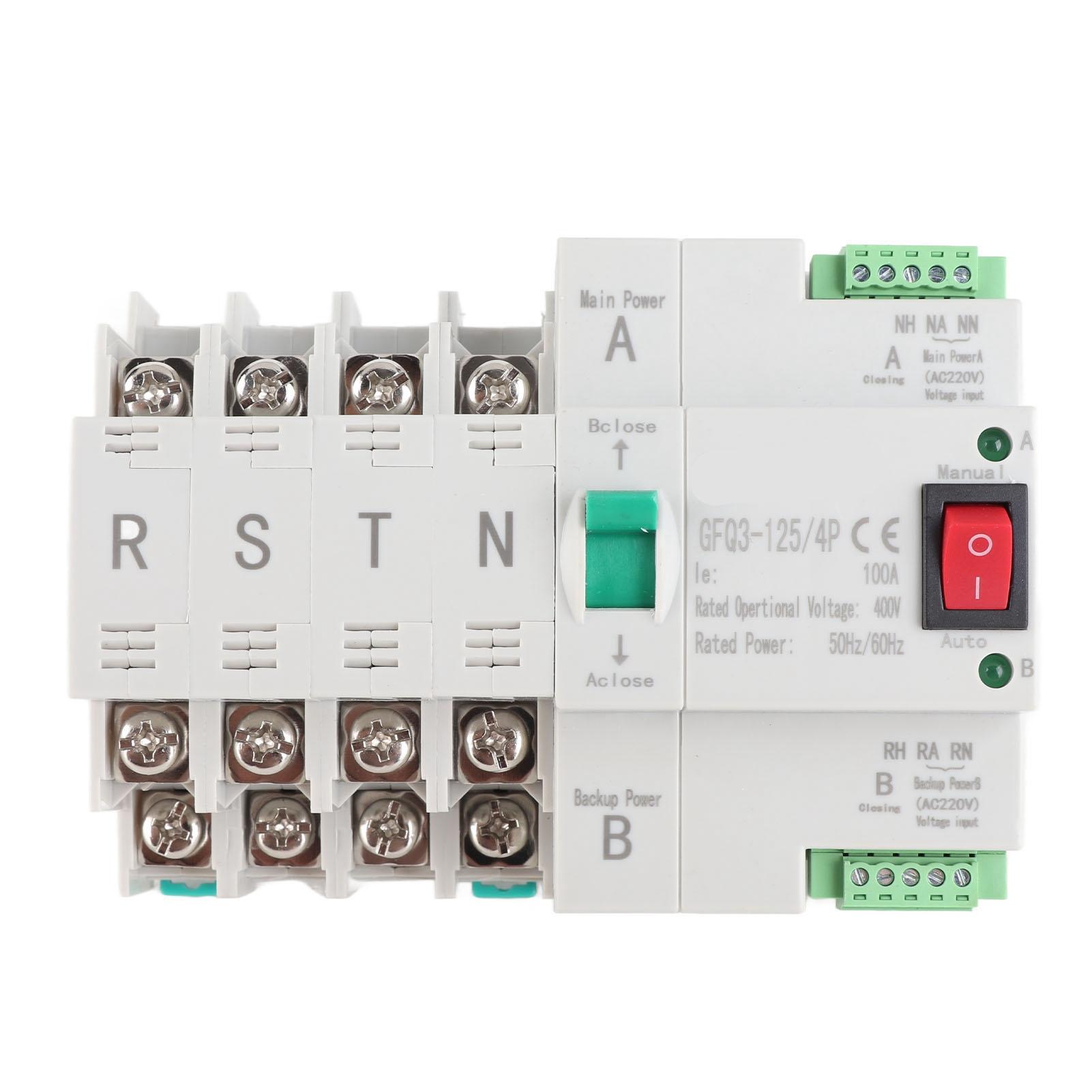 Dual Power Automatic Transfer Switch 100A 4P 2 Operation Ways Electrical Selector Switch for Home
Dual Power Automatic Transfer Switch 100A 4P 2 Operation Ways Electrical Selector Switch for Home