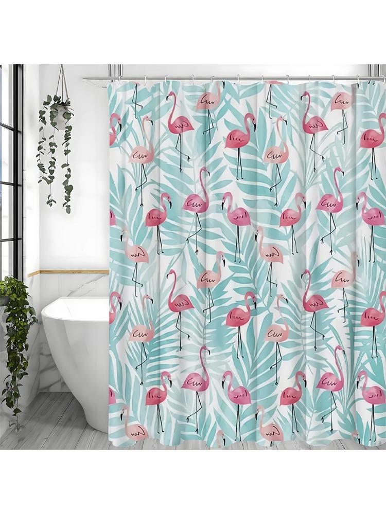 Cartoon Flamingo Shower Curtain, Bathroom Decorative Shower Curtain, Waterproof Shower Curtain With Hooks W60H190(CM)-1 Pcs
Cartoon Flamingo Shower Curtain, Bathroom Decorative Shower Curtain, Waterproof Shower Curtain With Hooks W60H190(CM)-1 Pcs