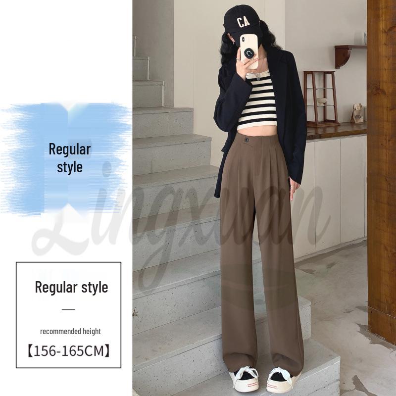 Coffee-Colored High-Waisted Wide-Leg Straight Autumn Suit Pants for Women Small
Coffee-Colored High-Waisted Wide-Leg Straight Autumn Suit Pants for Women Small
