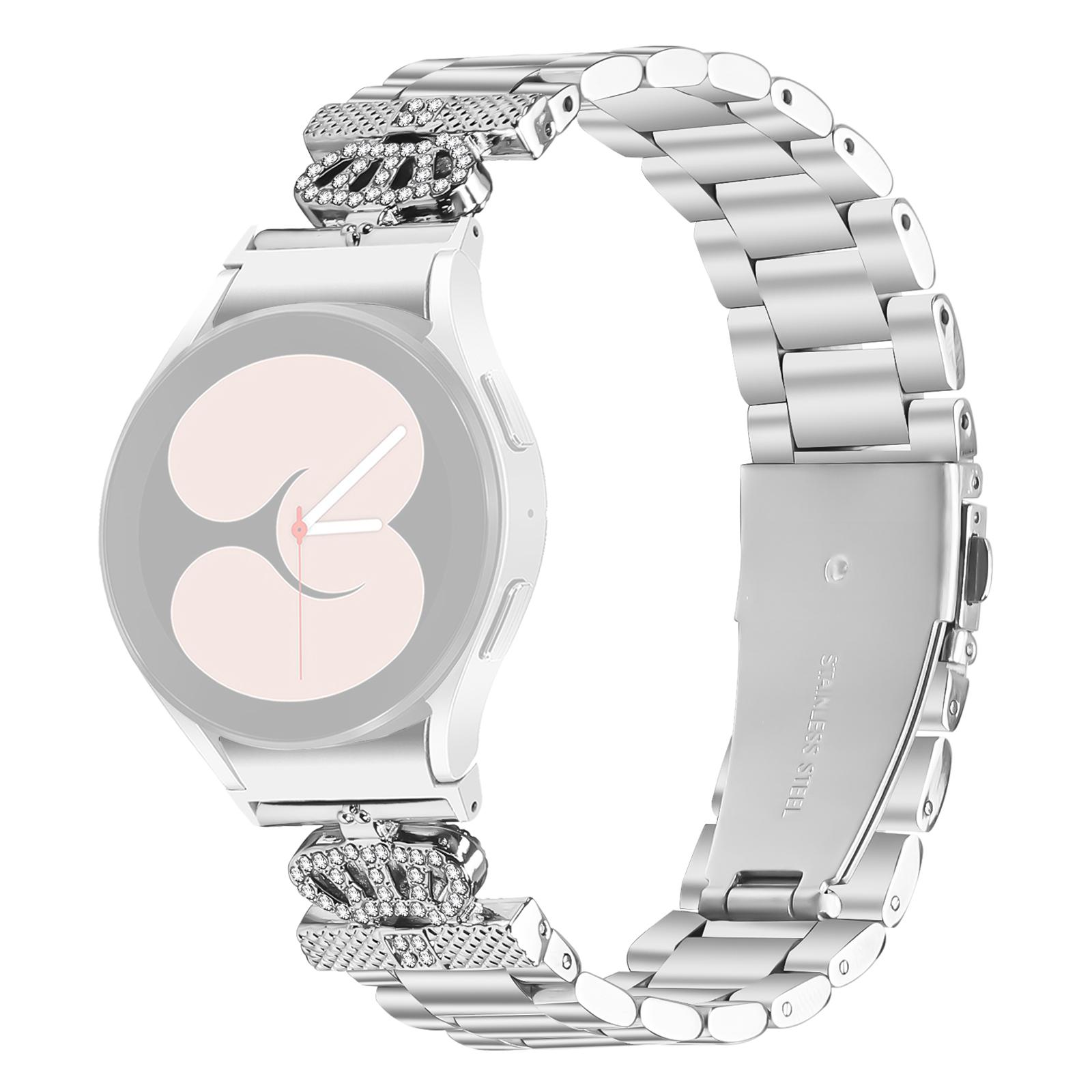 Replacement Strap with Connector for Samsung Galaxy Watch6 40mm/44mm/6 Classic 43mm/47mm Crown Shape Rhinestone Decor Silver Watch Band As shown A
Replacement Strap with Connector for Samsung Galaxy Watch6 40mm/44mm/6 Classic 43mm/47mm Crown Shape Rhinestone Decor Silver Watch Band As shown A
