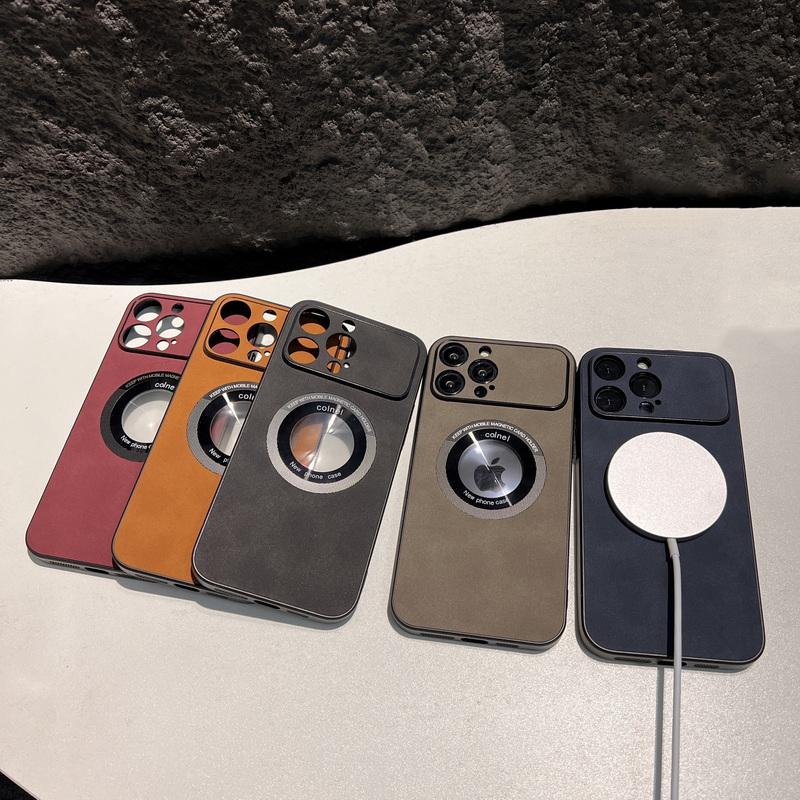 Кожаный чехол для телефона с большим окном и ощущением кожи для iPhone 14 13 12 Pro Max 11, защитный противоударный чехол с большими линзами, магнитная задняя крышка 
Кожаный чехол для телефона с большим окном и ощущением кожи для iPhone 14 13 12 Pro Max 11, защитный противоударный чехол с большими линзами, магнитная задняя крышка