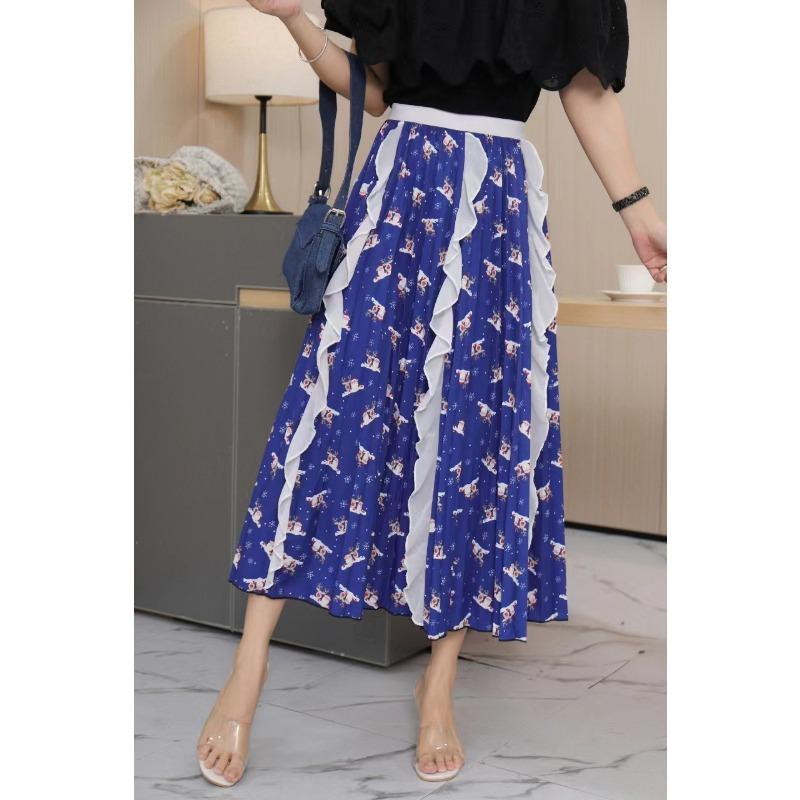 New printed pleated skirt medium and long lace versatile dress One size fits all
New printed pleated skirt medium and long lace versatile dress One size fits all