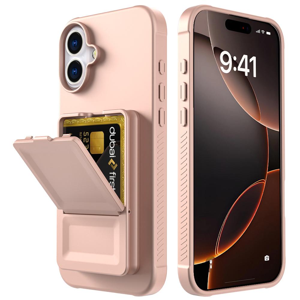 For iPhone 16 Case Skin-Touch Card Holder TPU+PC Phone Cover with Mirror Kickstand Blue
For iPhone 16 Case Skin-Touch Card Holder TPU+PC Phone Cover with Mirror Kickstand Blue