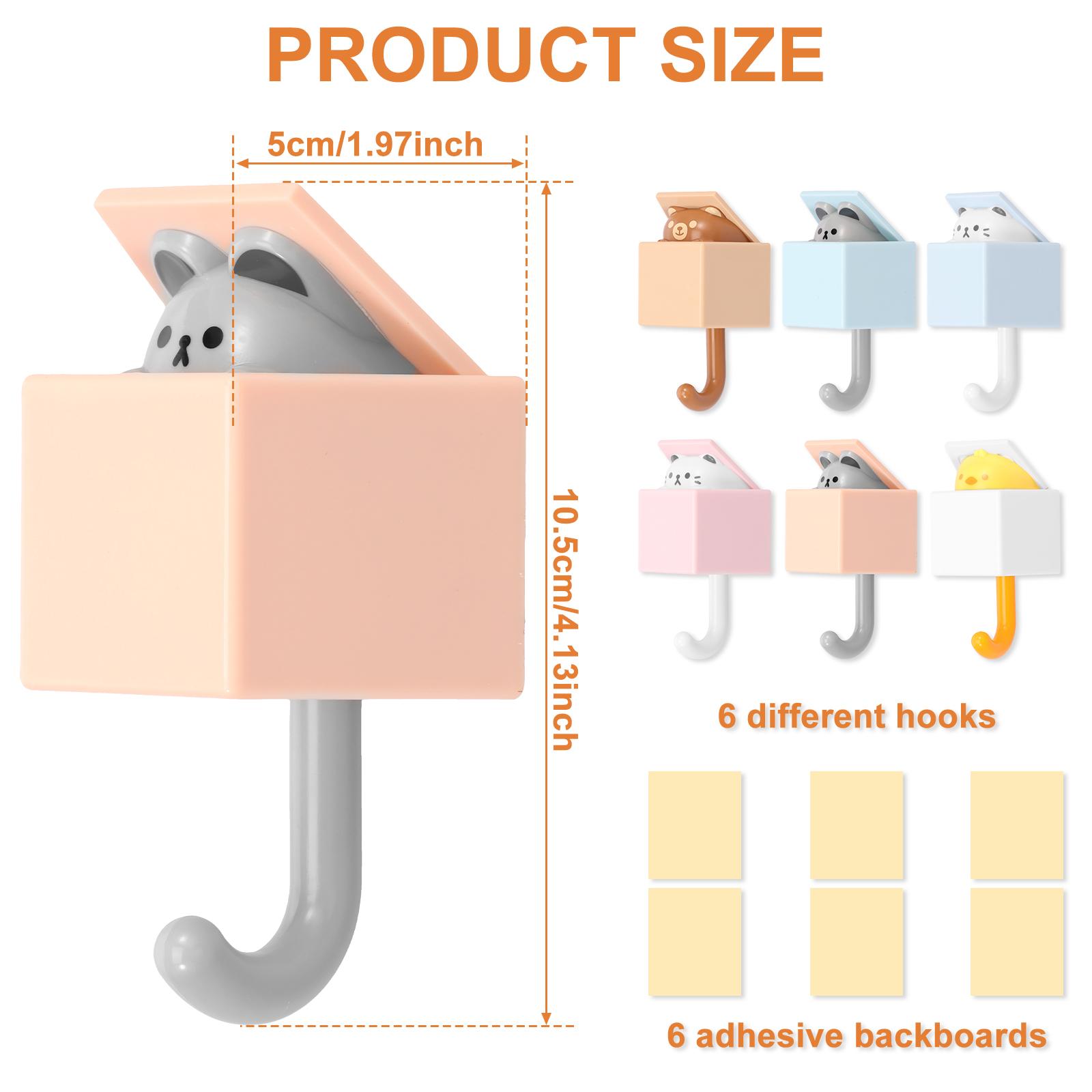 4/6Pcs Creative Adhesive Coat Hook Punch Free Cute Cartoon Cats Decorative Wall Mounted Key Hook Coat Hanging Rack Home Storage
4/6Pcs Creative Adhesive Coat Hook Punch Free Cute Cartoon Cats Decorative Wall Mounted Key Hook Coat Hanging Rack Home Storage