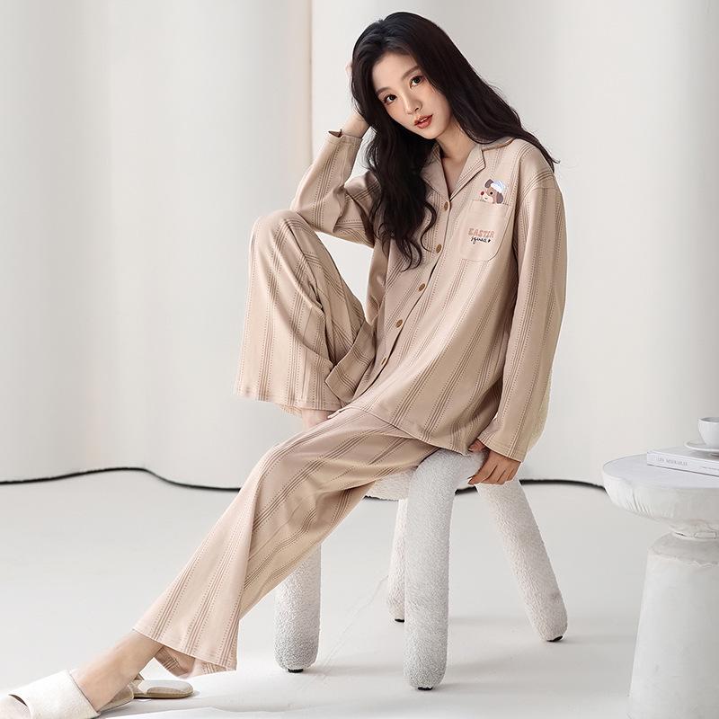 Women s Pure Cotton Long Sleeve Pajama Set – Lapel Cardigan with Long Pants for Spring and Autumn, Wearable Outdoors, Plus Size Available. Women s XL
Women s Pure Cotton Long Sleeve Pajama Set – Lapel Cardigan with Long Pants for Spring and Autumn, Wearable Outdoors, Plus Size Available. Women s XL