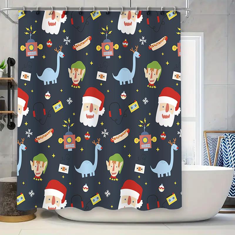 Unique Christmas Bathroom Decor Shower Curtain Set with Festive Holiday Print for Home Decoration Navy Blue Color 90x180cm
Unique Christmas Bathroom Decor Shower Curtain Set with Festive Holiday Print for Home Decoration Navy Blue Color 90x180cm