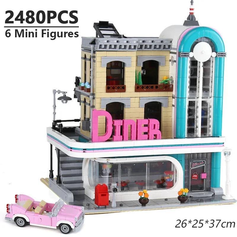 Строительные блоки Downtown Diner с фигурками, совместимые модели, кирпичи для детей, игрушки для взрослых, подарки
Строительные блоки Downtown Diner с фигурками, совместимые модели, кирпичи для детей, игрушки для взрослых, подарки