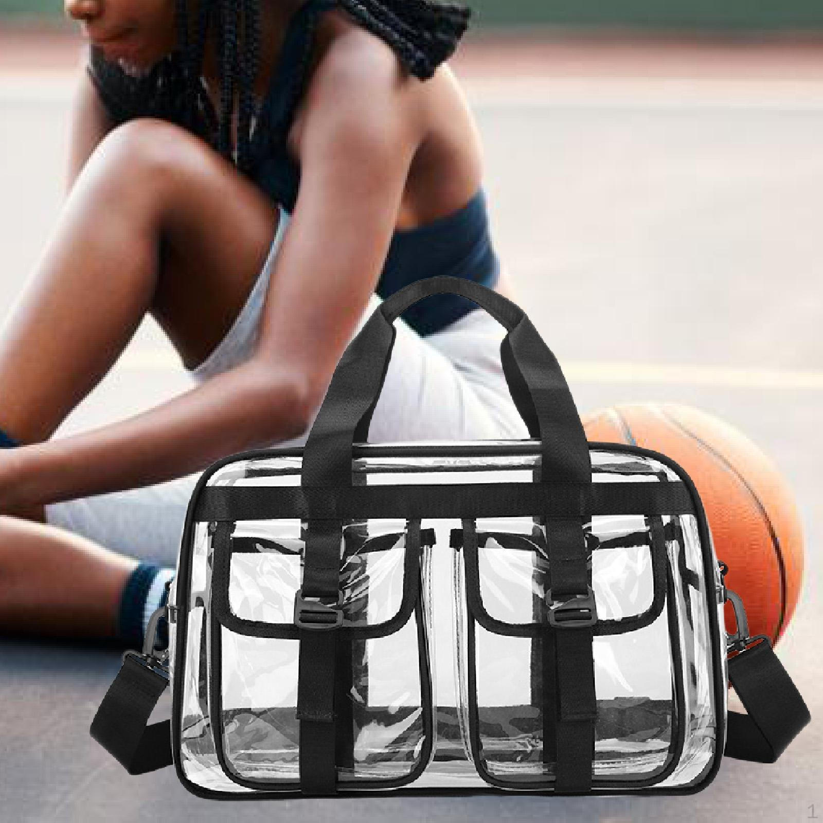 PVC Clear Tote Bag Casual Gym Pouch for Sports Events Beach Commuting Shopping Black
PVC Clear Tote Bag Casual Gym Pouch for Sports Events Beach Commuting Shopping Black