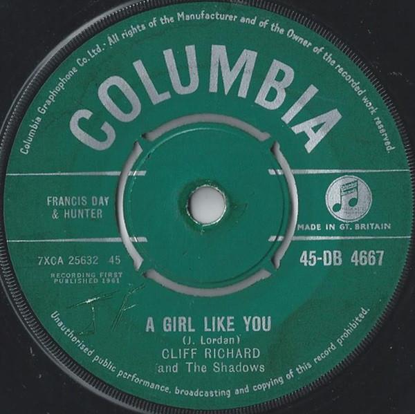 7inch Record CLIFF RICHARD THE SHADOWS A Girl Like You 45DB4667 Columbia 1961 UK Rock Used
7inch Record CLIFF RICHARD THE SHADOWS A Girl Like You 45DB4667 Columbia 1961 UK Rock Used
