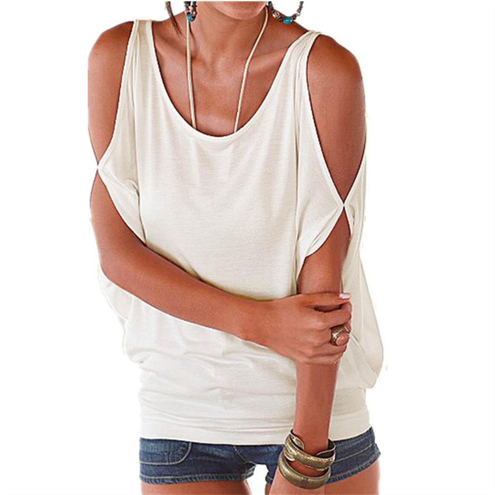 Топ для женщин, базовые футболки с короткими рукавами и открытыми плечами, короткими рукавами и круглым вырезом XL белый
Топ для женщин, базовые футболки с короткими рукавами и открытыми плечами, короткими рукавами и круглым вырезом XL белый