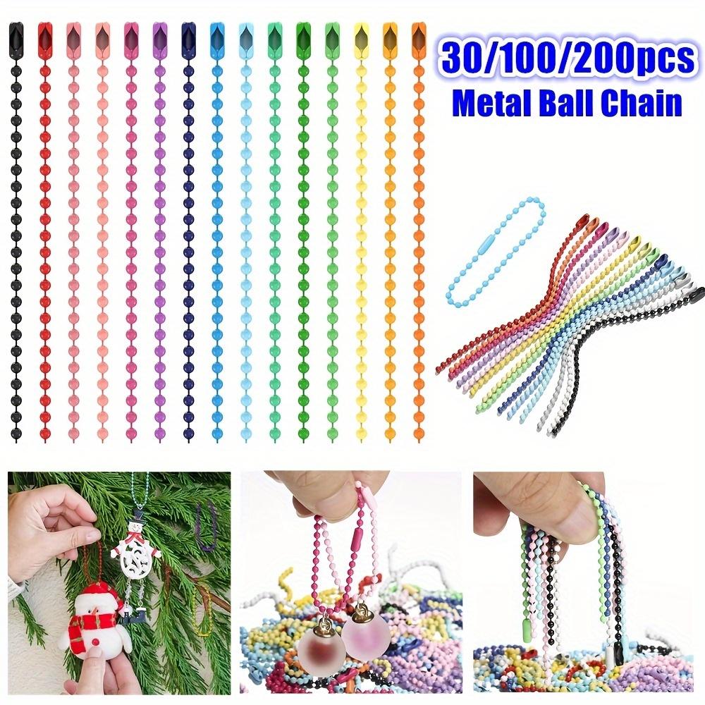 30/100/200pcs Colorful Ball Bead Chains - Mixed Color Metal Ball Chain With Connectors - For DIY Keychain, Label Tags, Hanging O 30pcs
30/100/200pcs Colorful Ball Bead Chains - Mixed Color Metal Ball Chain With Connectors - For DIY Keychain, Label Tags, Hanging O 30pcs