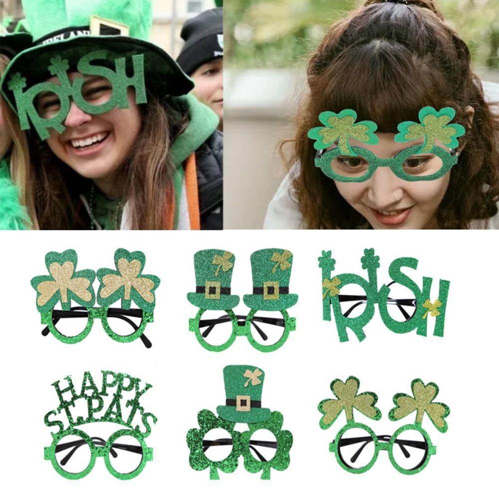 Decorative Green Shamrock Glasses Hat/Letters Irish Festival Glasses Irish Festival 
Decorative Green Shamrock Glasses Hat/Letters Irish Festival Glasses Irish Festival