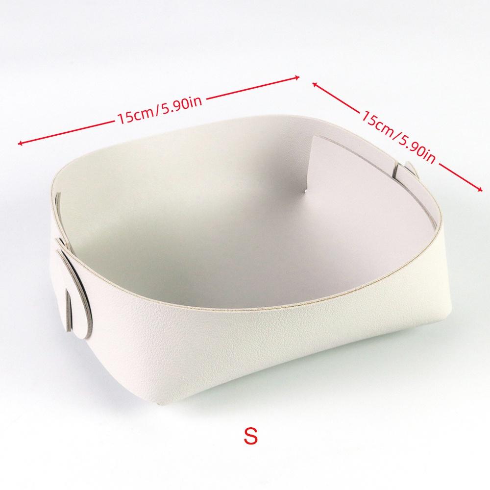 Складной квадратный лоток для игральных костей из искусственной кожи, лоток для игральных костей для прокатки, кошелек для ключей, монетница, лоток для хранения S белый