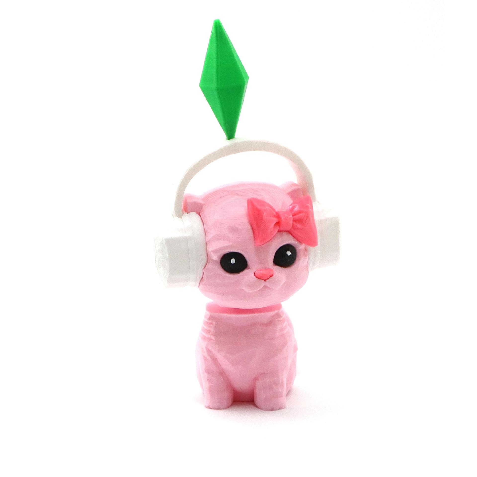 Printed 3D Cat Figurine With Headphones Plumbob Decor-Cute Geometric Kitten StatueHome Desktop DecorationCute Kawaii Room Accents Gift
Printed 3D Cat Figurine With Headphones Plumbob Decor-Cute Geometric Kitten StatueHome Desktop DecorationCute Kawaii Room Accents Gift