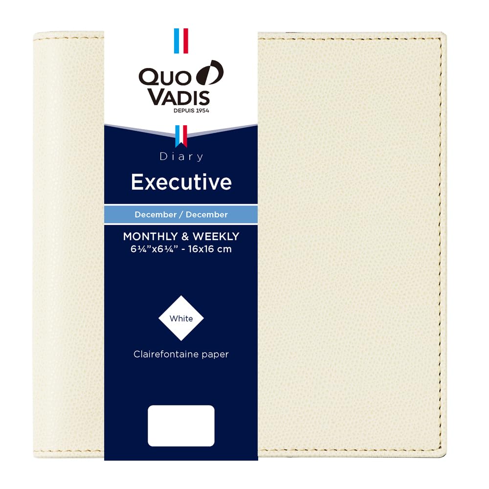 QUOVADIS 2026 Executive/Club Diary (Weekly Vertical, Starts December 2025, Square 16x16cm) Cream qv01402bg кремовый
QUOVADIS 2026 Executive/Club Diary (Weekly Vertical, Starts December 2025, Square 16x16cm) Cream qv01402bg кремовый