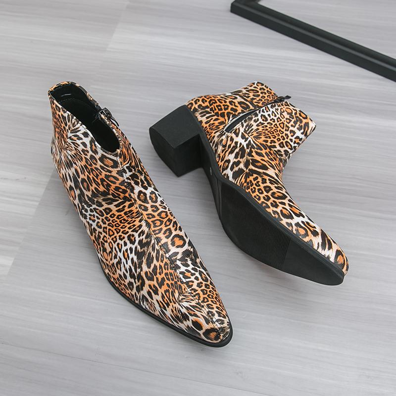 Winter New Designer Trend Male Pointed Leopard Pattern Chelsea Ankle Boots Men s High Top Casual Shoes Zapatos Hombre 38 коричневий
Winter New Designer Trend Male Pointed Leopard Pattern Chelsea Ankle Boots Men s High Top Casual Shoes Zapatos Hombre 38 коричневий