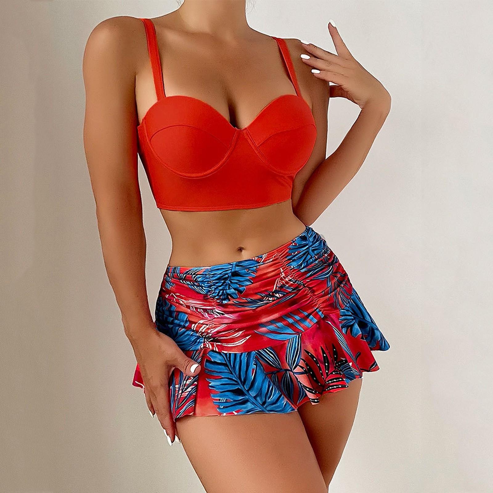 Женская отдельная сексуальная плиссированная юбка на шнурке с подвеской на шее, бикини с накладкой на грудь, купальник без стальных кронштейнов M красный
Женская отдельная сексуальная плиссированная юбка на шнурке с подвеской на шее, бикини с накладкой на грудь, купальник без стальных кронштейнов M красный