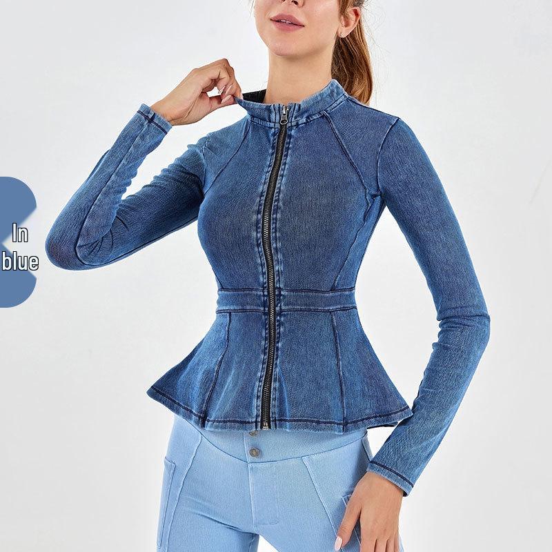 Spring/Summer High-Collar Cinched Denim Yoga Jacket L середній синього кольору
Spring/Summer High-Collar Cinched Denim Yoga Jacket L середній синього кольору
