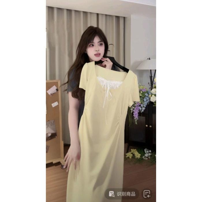 Large size women s clothing summer new slightly fat sister mm short-sleeved skirt thin square neck strap color matching dress 4XL жовтий
Large size women s clothing summer new slightly fat sister mm short-sleeved skirt thin square neck strap color matching dress 4XL жовтий