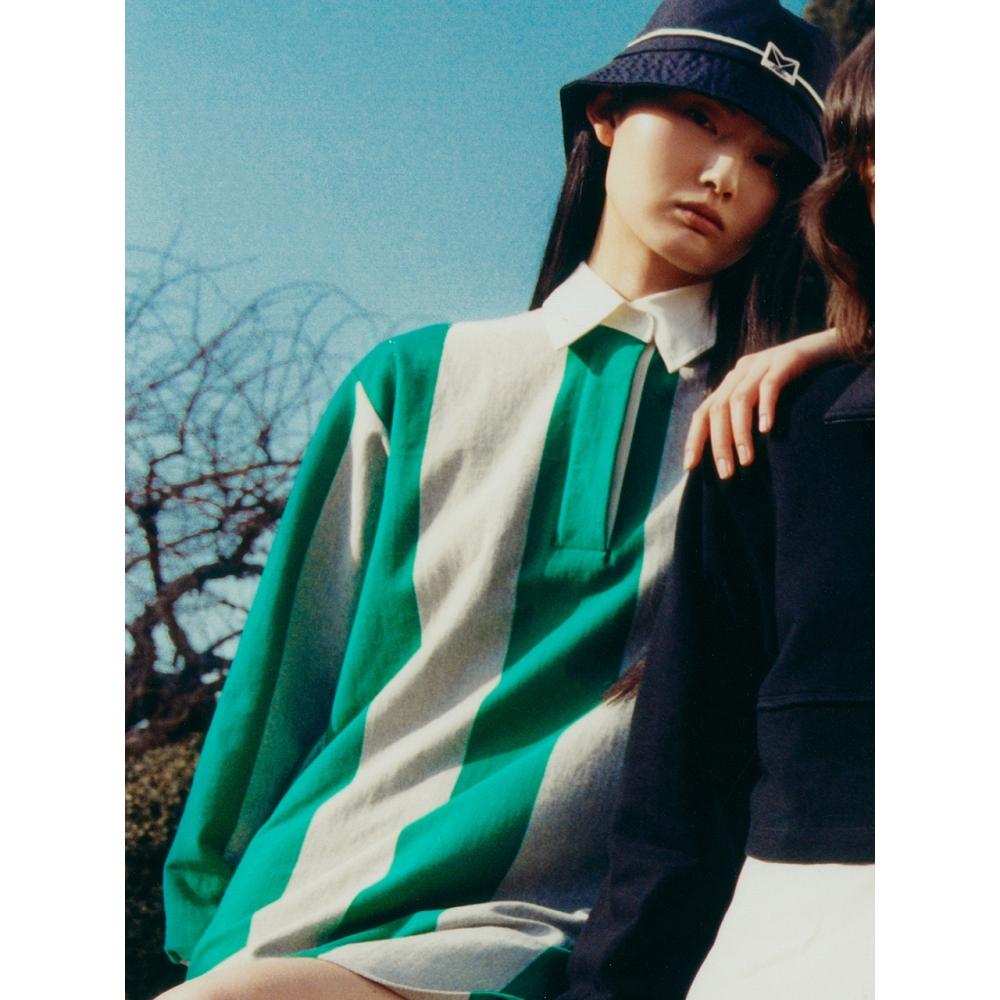 LUCKYMARCHE Трикотажное платье в полоскуQWDAX23131GRX
LUCKYMARCHE Трикотажное платье в полоскуQWDAX23131GRX