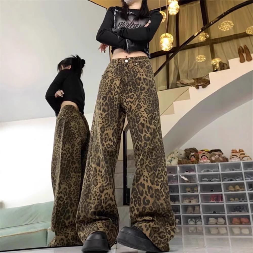 2025 Women s American Retro Leopard Print Jeans - Summer Thin, Casual Wide-Leg Straight Pants for Street Dance 5XL
2025 Women s American Retro Leopard Print Jeans - Summer Thin, Casual Wide-Leg Straight Pants for Street Dance 5XL