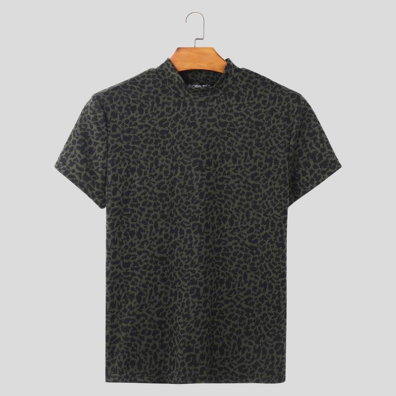 INCERUN Summer Men Mockneck Short Sleeve Leopard Print Fitted Casual T-shirts Tops L зелёный
INCERUN Summer Men Mockneck Short Sleeve Leopard Print Fitted Casual T-shirts Tops L зелёный