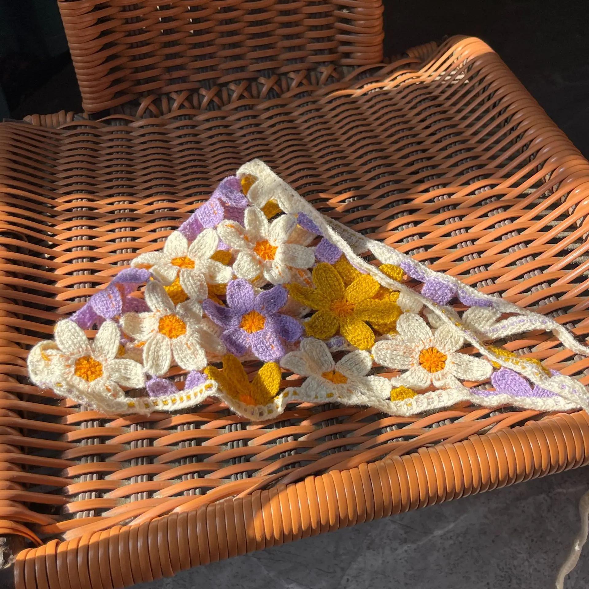 Корейский милый ручной работы крючком повязка на голову с треугольным вырезом полотенце для женщин весна и лето путешествия фото шарф для волос
Корейский милый ручной работы крючком повязка на голову с треугольным вырезом полотенце для женщин весна и лето путешествия фото шарф для волос