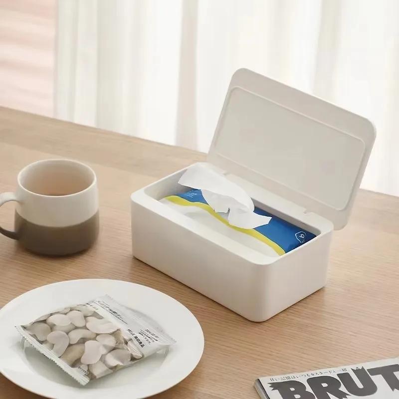 1PC Japanese style wet tissue box with lid dustproof household desktop disposable mask storage storage box
1PC Japanese style wet tissue box with lid dustproof household desktop disposable mask storage storage box