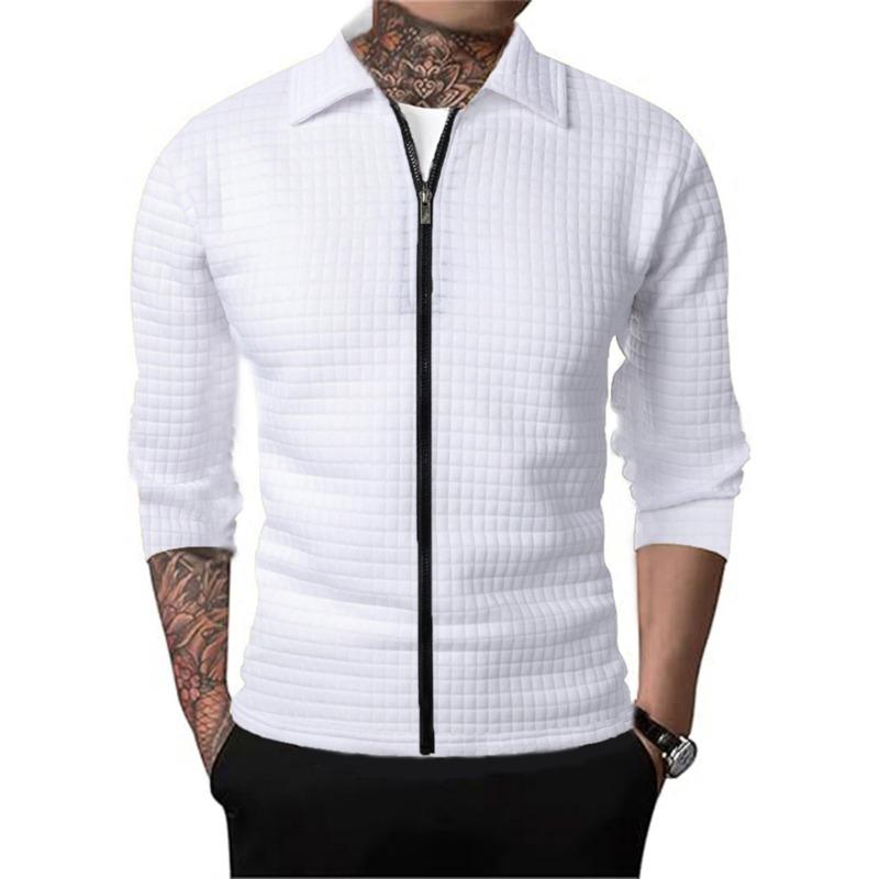 Checkered Fabric Jacket Cardigan Men s Autumn New Style Zipper Coat Casual Men s Long-sleeved Collared Waffle Fabric Top S чорний
Checkered Fabric Jacket Cardigan Men s Autumn New Style Zipper Coat Casual Men s Long-sleeved Collared Waffle Fabric Top S чорний
