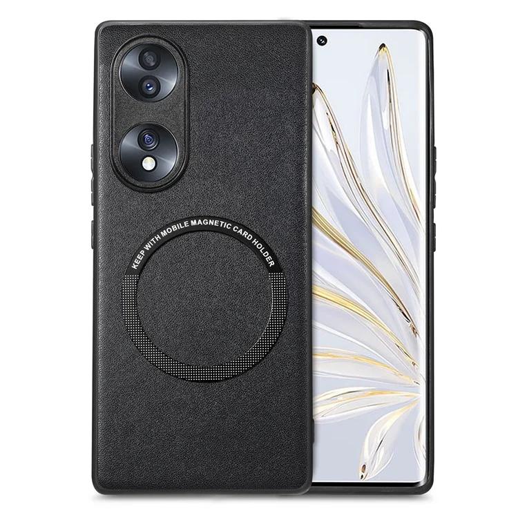 Mobile Phone Case Compatible with MagSafe for Honor 70 5G PU Leather Coated PC TPU Cover
Mobile Phone Case Compatible with MagSafe for Honor 70 5G PU Leather Coated PC TPU Cover
