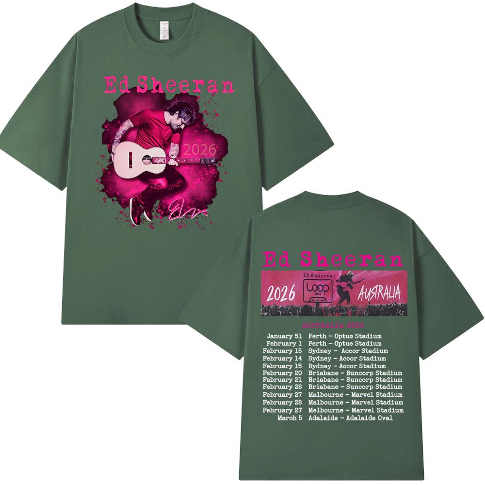 Ed Sheeran Loop Tour Concert 2026 Merch T-shirts Fans Gifts Unisex Women Clothing Fashion 100% Cotton Oversized T Shirts Streetwear 4XL
Ed Sheeran Loop Tour Concert 2026 Merch T-shirts Fans Gifts Unisex Women Clothing Fashion 100% Cotton Oversized T Shirts Streetwear 4XL