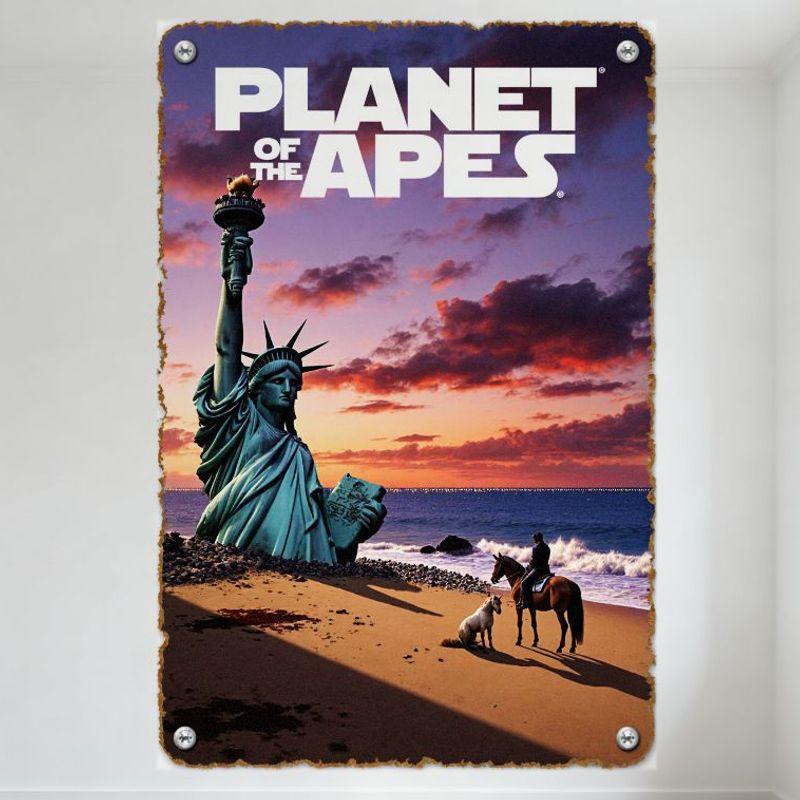 Planet of the Apes Vintage Distressed Tin Sign Statue of Liberty Ocean Scene Metal Plaque for Home Bar Man Cave Cafe Wall Decor 20x30cm(7.8x11.8inch)
Planet of the Apes Vintage Distressed Tin Sign Statue of Liberty Ocean Scene Metal Plaque for Home Bar Man Cave Cafe Wall Decor 20x30cm(7.8x11.8inch)