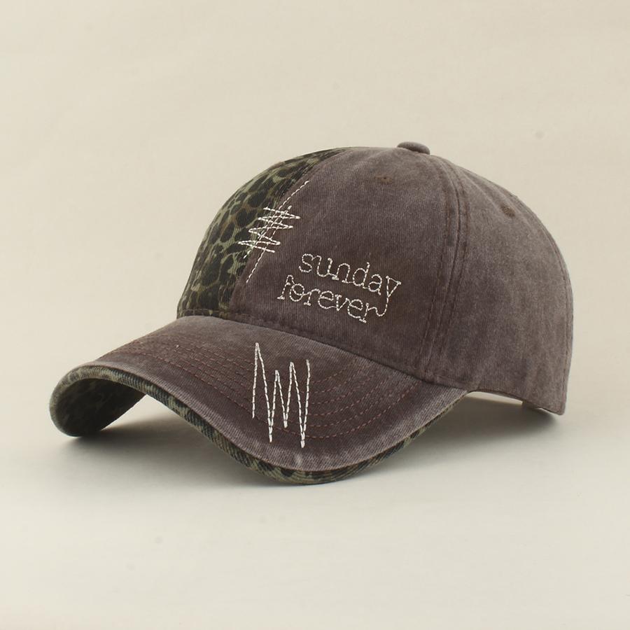 New Summer Fashion Leopard Patchwork Baseball Cap Adjustable Women Letter Washed Cotton Sun Cap Men Casual Outdoor Snapback Hat Adult head 56-60cm коричневий
New Summer Fashion Leopard Patchwork Baseball Cap Adjustable Women Letter Washed Cotton Sun Cap Men Casual Outdoor Snapback Hat Adult head 56-60cm коричневий