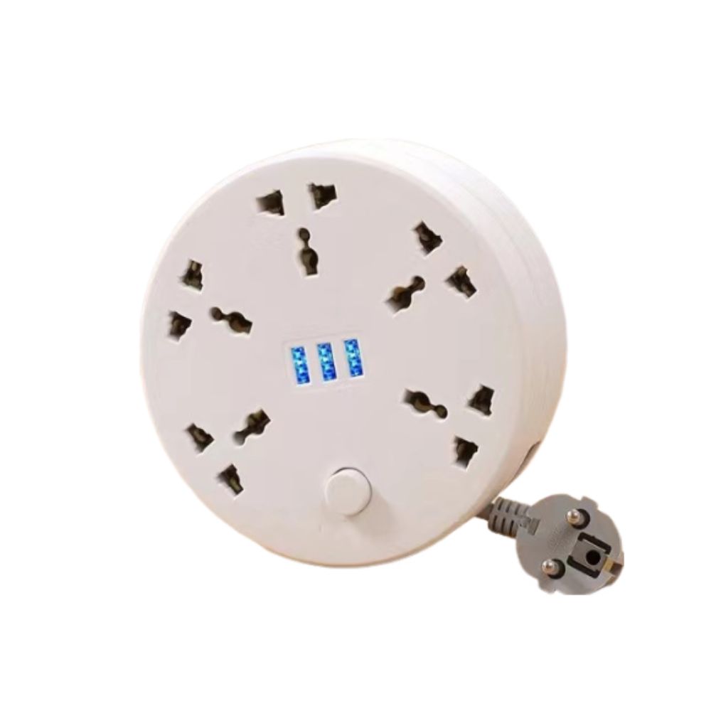 Circular Multi Outlet Power Strip Socket Socket Adapter with Long Cable Travel Essentials White EU
Circular Multi Outlet Power Strip Socket Socket Adapter with Long Cable Travel Essentials White EU