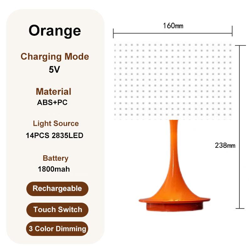 3 Color Dimming Mushroom Table Lamp USB ReChargeable Touch Adjustable Temperatures Room Home Christmas Decor Desk Lights
3 Color Dimming Mushroom Table Lamp USB ReChargeable Touch Adjustable Temperatures Room Home Christmas Decor Desk Lights