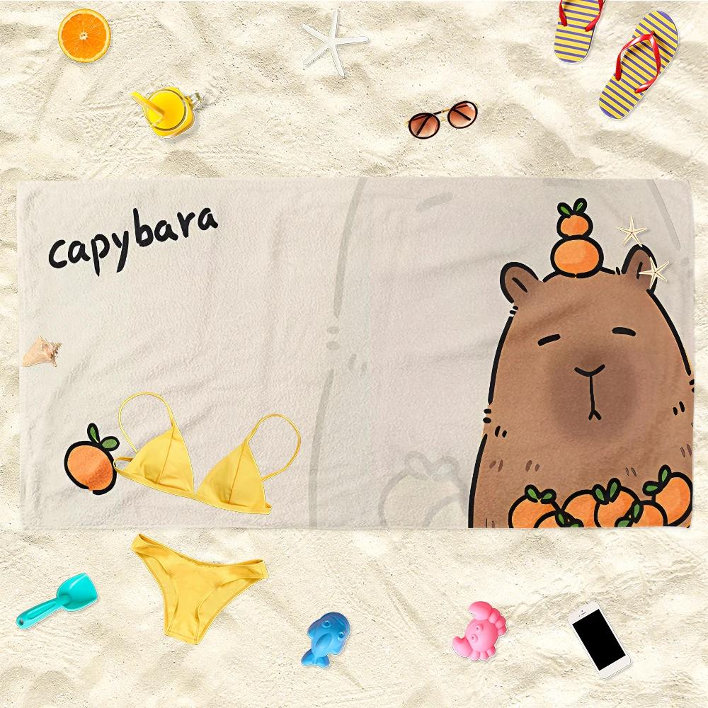 Adorable Capybara Beach Towel: Keep Happy, I m Ok for Summer Fun! Suitable for towels, bath towels, beach towels W40*H60(CM)
Adorable Capybara Beach Towel: Keep Happy, I m Ok for Summer Fun! Suitable for towels, bath towels, beach towels W40*H60(CM)