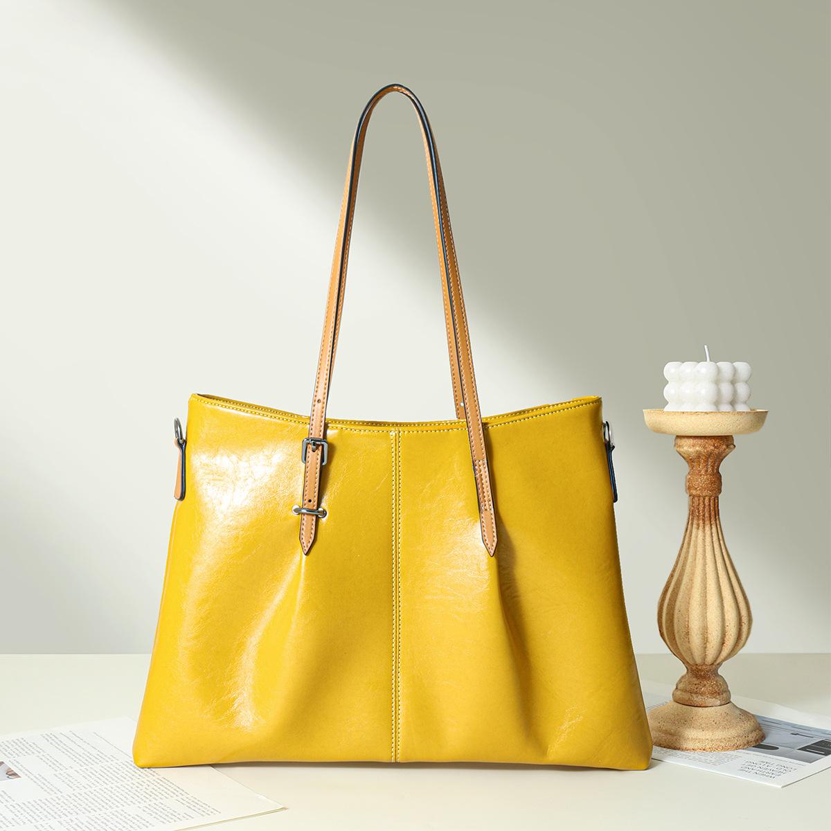 Luxury Split Genuine Leather Tote Bags for Women Stylish Large Capacity Two Layer Cowhide Underarm Bags Versatile Commuting Bags жёлтый
Luxury Split Genuine Leather Tote Bags for Women Stylish Large Capacity Two Layer Cowhide Underarm Bags Versatile Commuting Bags жёлтый
