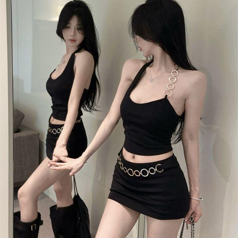 Chic Halter Crop Top & Slim Skirt Set - Sexy European & American Summer Style M чёрный
Chic Halter Crop Top & Slim Skirt Set - Sexy European & American Summer Style M чёрный