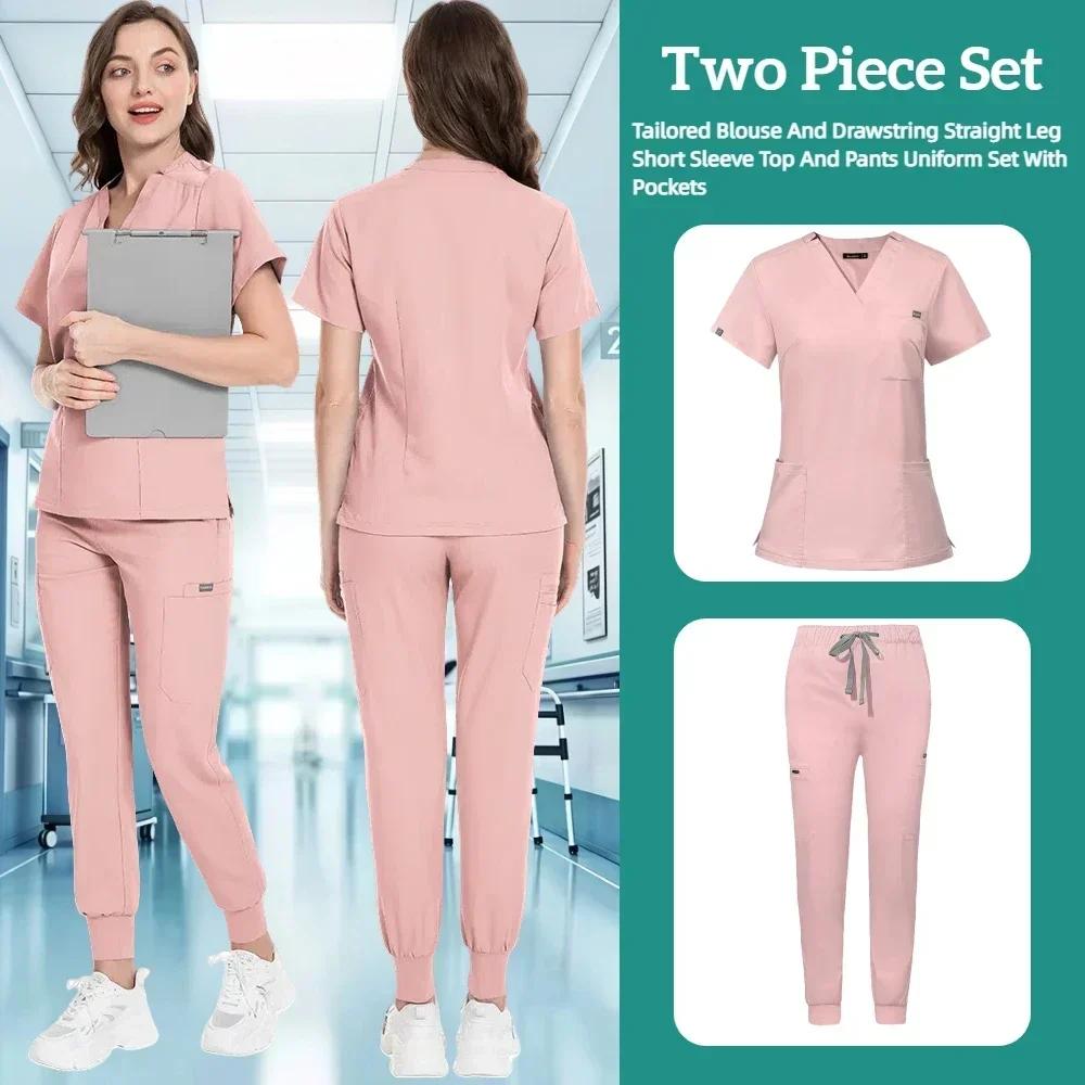 Scrubs Uniform Suit Short Sleeve V-neck Tops+jogger Pants Set Nursing Uniform Women Multicolor Pet Doctor Scrub Medical Workwear S
Scrubs Uniform Suit Short Sleeve V-neck Tops+jogger Pants Set Nursing Uniform Women Multicolor Pet Doctor Scrub Medical Workwear S