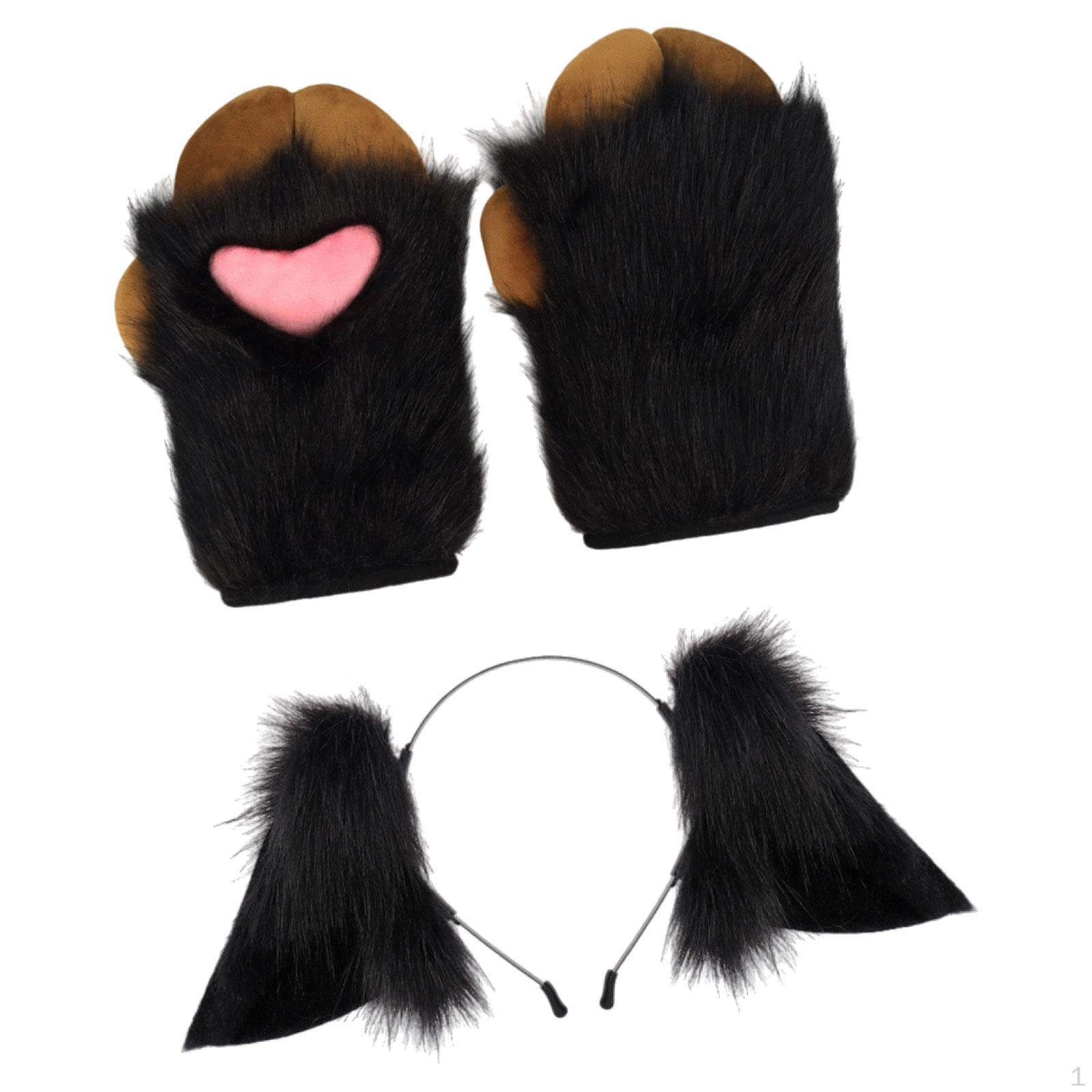 Повязка на голову в виде ушей животных, перчатки в виде лап, реквизит для косплея на выпускной, Пасху чёрный
Повязка на голову в виде ушей животных, перчатки в виде лап, реквизит для косплея на выпускной, Пасху чёрный