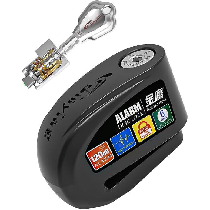 Motorcycle Lock, 120db Alarm Disc Brake Lock, Waterproof Anti-Theft Aluminium Alloy Lock with Reminder Cable, Fit for Motorcycle E-Bike Bicycle чёрный
Motorcycle Lock, 120db Alarm Disc Brake Lock, Waterproof Anti-Theft Aluminium Alloy Lock with Reminder Cable, Fit for Motorcycle E-Bike Bicycle чёрный