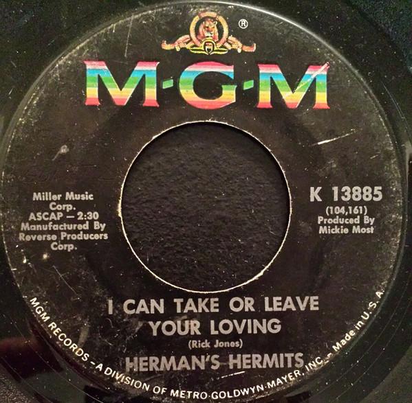 Пластинка 7 дюймов HERMANS HERMITS I Can Take Or Leave Your Loving K13885 MGM Records 1967 США Рок Б/у
Пластинка 7 дюймов HERMANS HERMITS I Can Take Or Leave Your Loving K13885 MGM Records 1967 США Рок Б/у